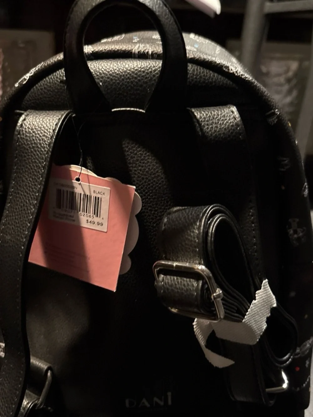 Danielle Nicole Black Central Perk Mini Backpack with Multicolor Accents - Picture 4 of 5